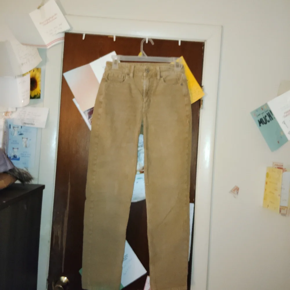 American Eagle Outfitters Straight Leg Corduroy Jeans in Camel